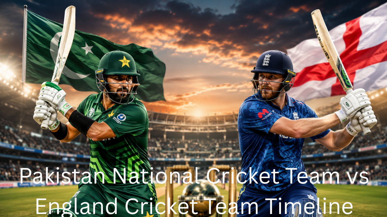 Pakistan National Cricket Team vs England Cricket Team Timeline