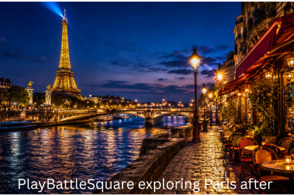 PlayBattleSquare exploring Paris after dark