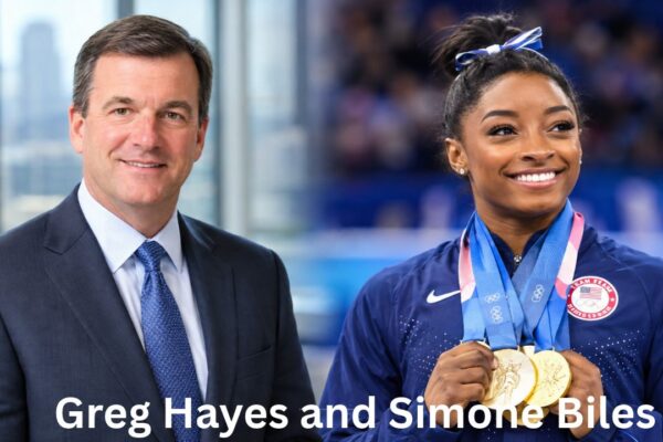 Greg Hayes and Simone Biles