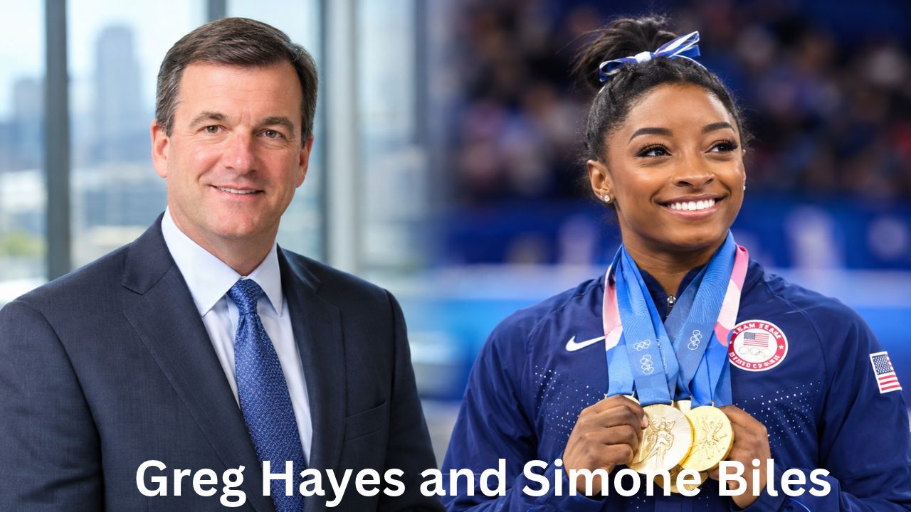 Greg Hayes and Simone Biles